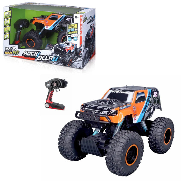 Maisto Tech R/C Rock Zilla 2 – 2.4GHz 4x4 Monster Off-Road Remote Control Truck (41cm) for Kids