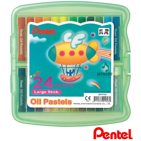 Pentel Oil Pastel 24 Color Large Pp Case