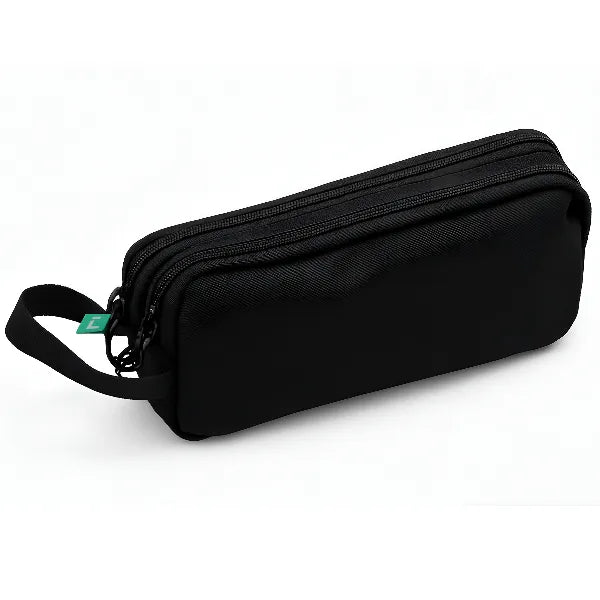 High-Capacity Pencil Case Black color  with 2 Compartments