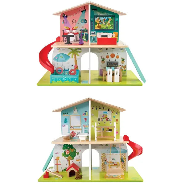 Hape Rock & Slide Dollhouse – Interactive Playhouse with Sound Effects alternate