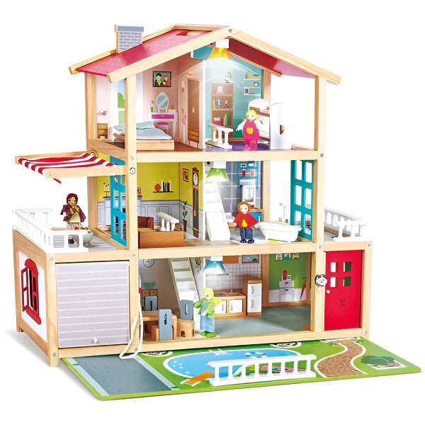 Hape Doll Family Mansion – 10-Bedroom Wooden Dollhouse