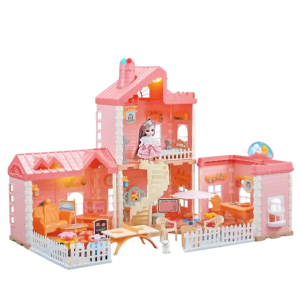 Princess House Playing Doll House Play Set Puzzle Kit For Girls - 176 Pcs alternate