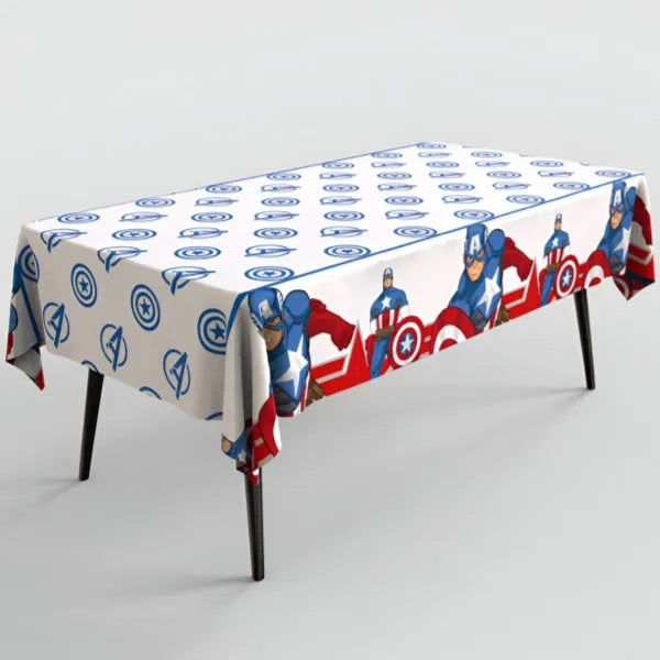 Captain America Printed Party Decoration Table Sheet-Table Ware