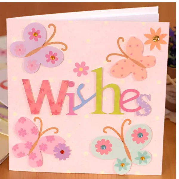 Wishes Handmade Greeting Card With Envelope