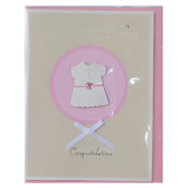 Baby Girl Design Gift Card With Envelope