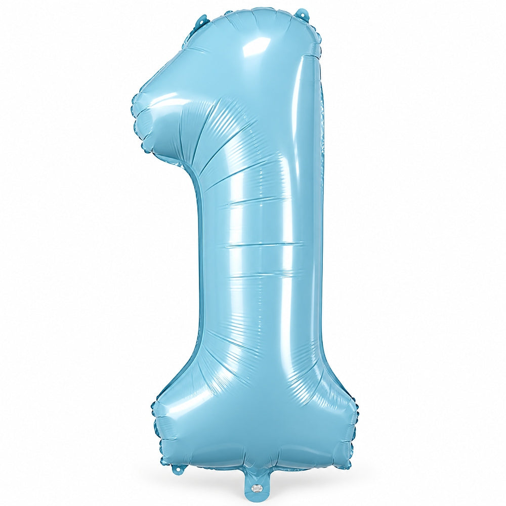 Birthday Party Decoration 32 Inch Baby Blue Foil Balloon-number 1