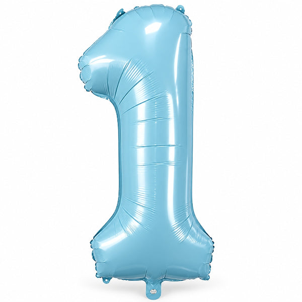 Birthday Party Decoration 32 Inch Baby Blue Foil Balloon-number 1