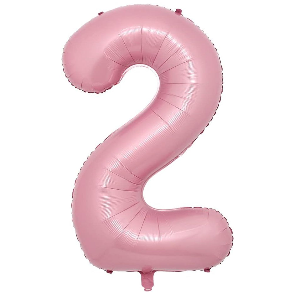 Birthday Party Decoration 32 Inch Pink Foil Balloon-Number 2 With Helium