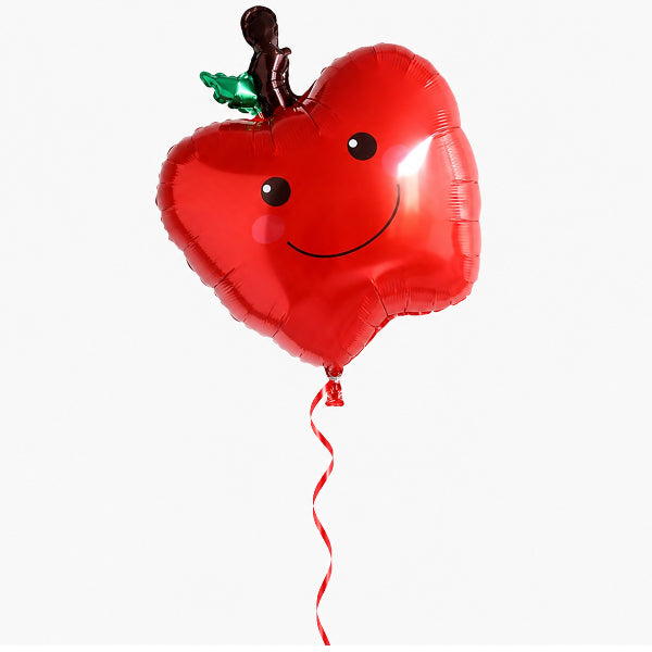 Cute Apple Aluminum Foil Balloons -18 Inch (Un-Inflated)