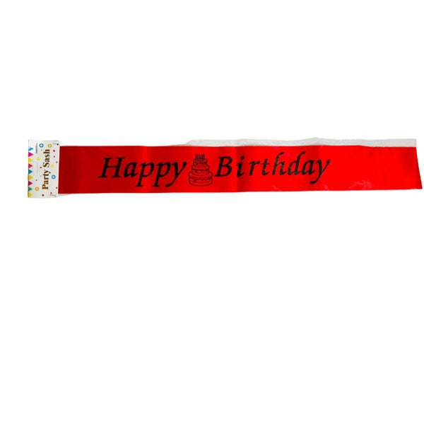 Happy Birthday Sash-Red Colour