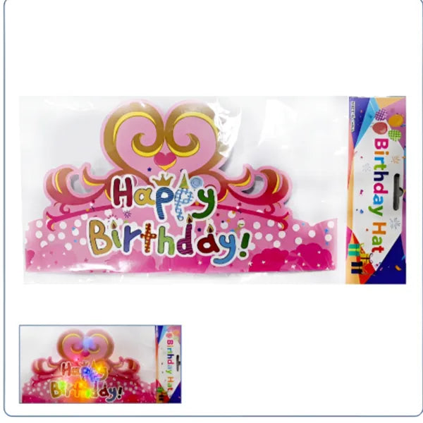 Happy Birthday Cap With Light-Pink Colour