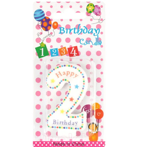 Happy Birthday Number Candle - 2