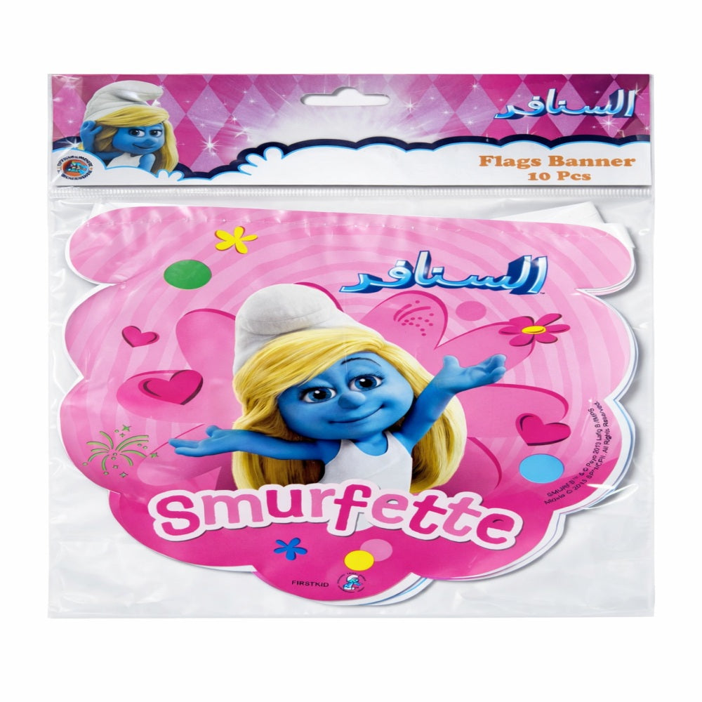 Smurfette Party Decoration Flag Banner