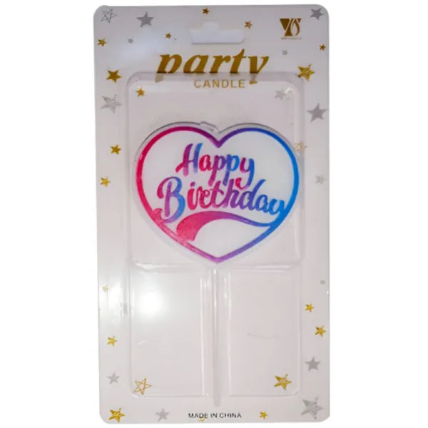 Happy Birthday Party Love Shape Candle