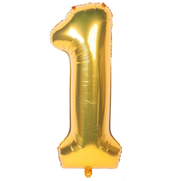 Happy Birthday Party Decoration Gold Foil Balloon-Number 1