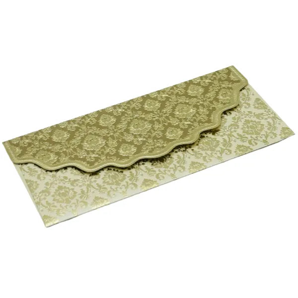 Gold Printed Gift Envelopes 9 X 19 Cm -Pack Of 6 (PIGC347)