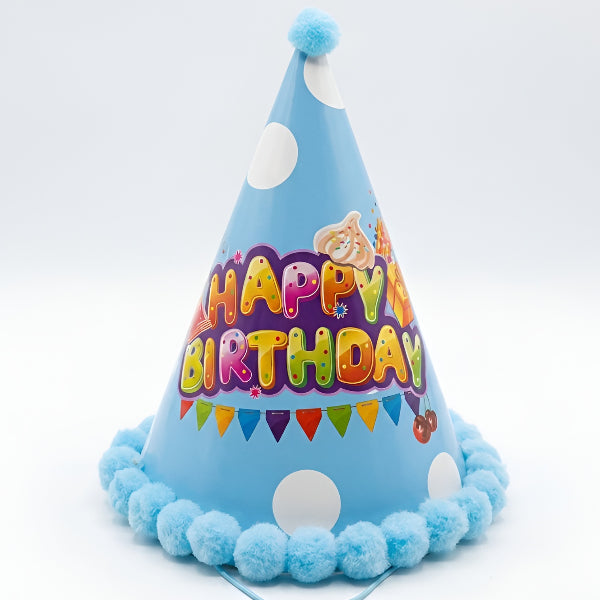 Happy Birthday Cap - Blue 24Cm