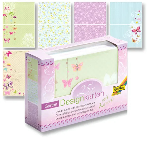 Folia Card With Envelopes Garden-Assorted 1 pieces Set (PIGS342)