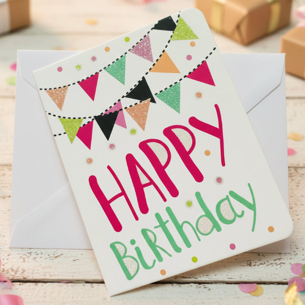 Elegant Mini Birthday Card With Matching Envelope