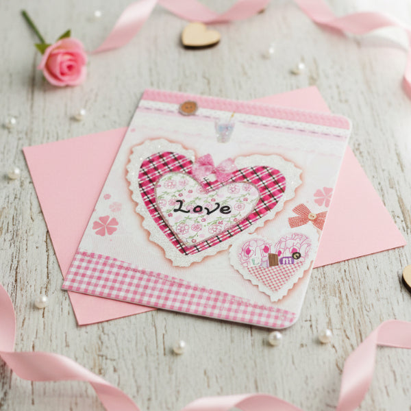 Love Printed Greeting Card with Pink Envelope