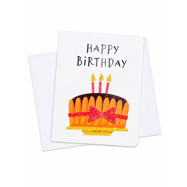 Glitter Birthday Greeting Card With Envelope – 7 × 9 Cm
