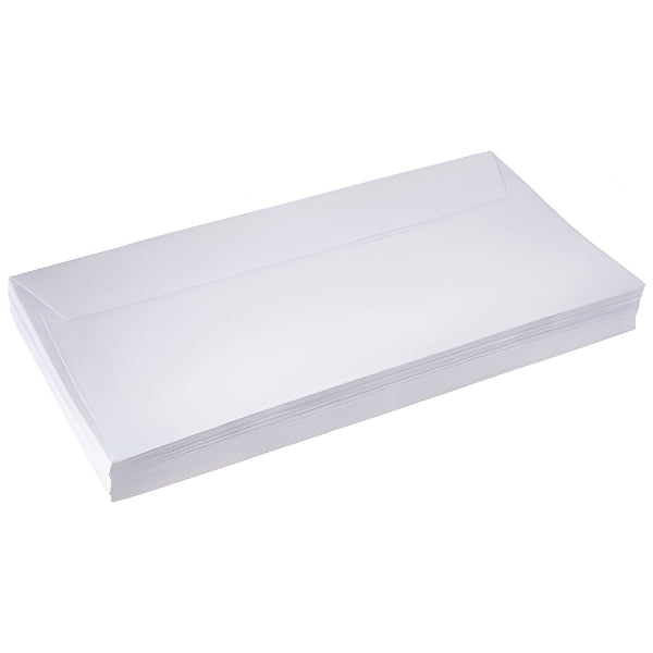 Maxi White Envelopes 80Gsm 9" X 4Inches Peel & Seal In A Pack Of 50Pc