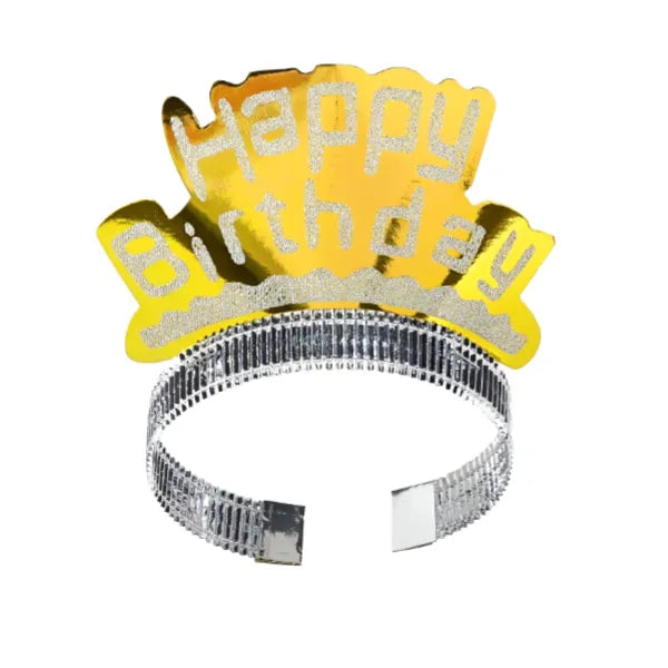 Happy Birthday Party Crown - Headband  -Pack Of 6 Pieces
