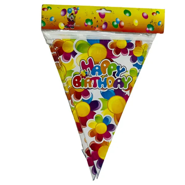 Happy Birthday Kids Party Decoration Triangle Flag Banner