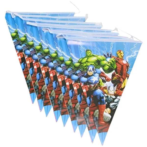 Avengers Themed Kids Party Decoration Triangle Flag Banner