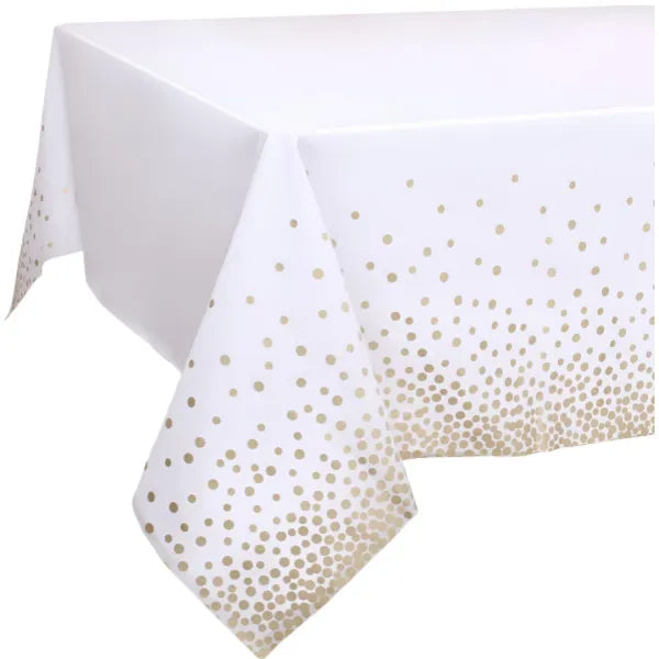 Party Decoration Gold Dot Printed Disposable Tableware-Table Sheet