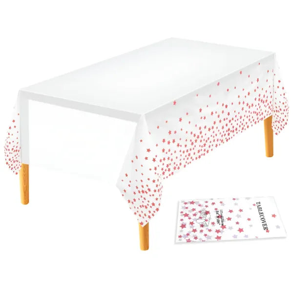 Party Decoration Red Star Printed Disposable Tableware-Table Sheet  - (PIRS333)