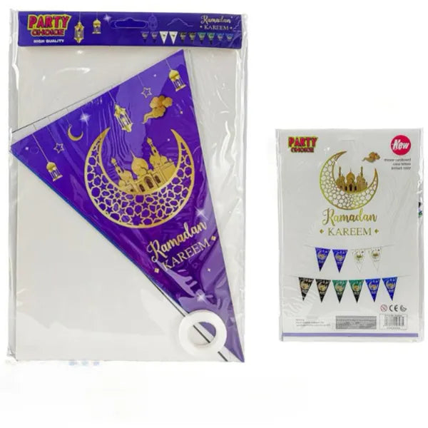 Ramadan Kareem Decoration Triangle Flag Banner - (PIRS334)