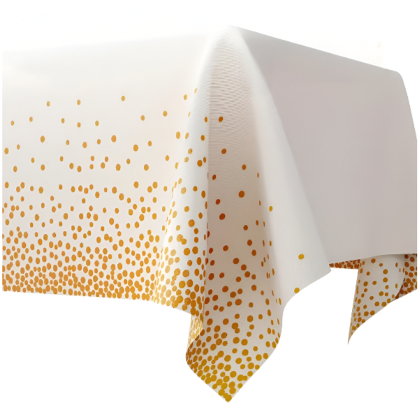 Party Decoration Rose Gold Dot Printed Disposable Tableware-Table Sheet