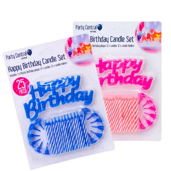 Happy Bithday Candles- Pack Of 24 Candles (Sold Seperately Subject To Availabilty)