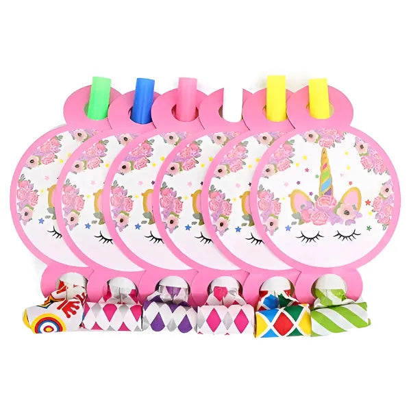 Unicorn Party Whistle Pack Of 6 Pieces