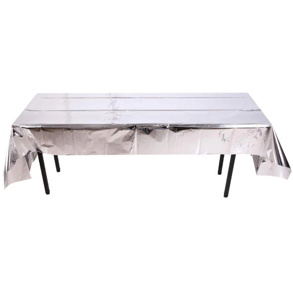 Shiny Silver Party Table Cover – Aluminium Foil Premium Quality