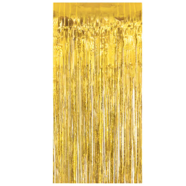 Party Decoration Background Foil Rain Curtain-Gold Color alternate