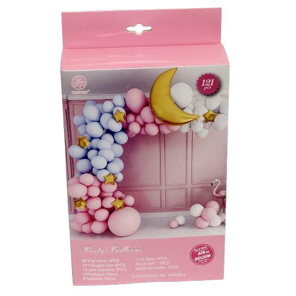 Moon-Themed Party Decoration Balloon Set – 121 Pieces