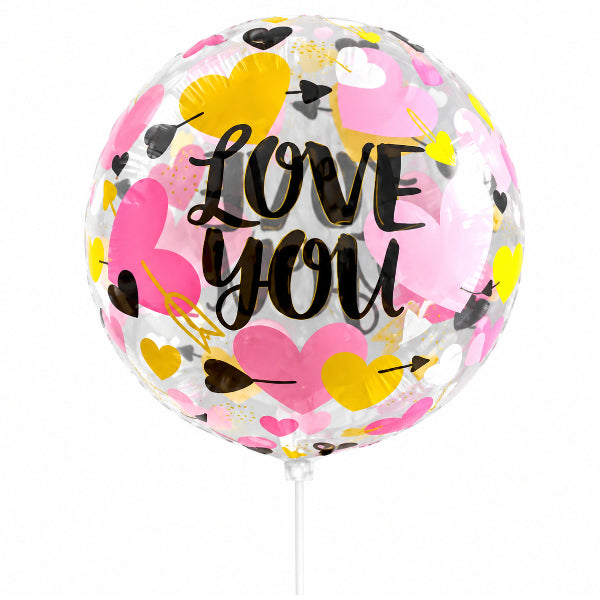 18 Inch Love You Heart Foil Balloon With Helium