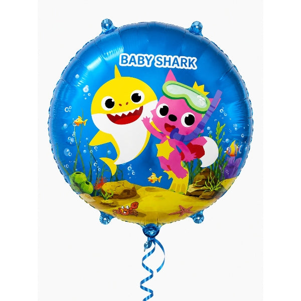 Baby Shark Blue Foil Party Balloon With Helium-18 Inch