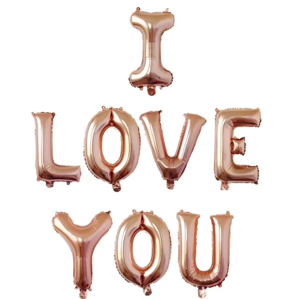 بالونة على شكل كلمة I LOVE YOU - 8 أحرف - لحفلات عيد الحب