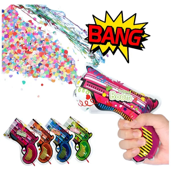 لعبة مسدس إطلاق قصاصات ورقية للحفلات - حقيبة - بوم - حفلة عيد ميلاد للأطفال