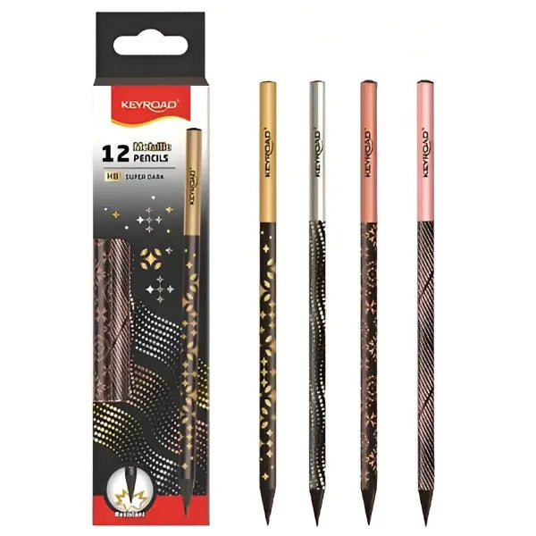 Keyroad HB Metallic Pencil - Pack Of 12