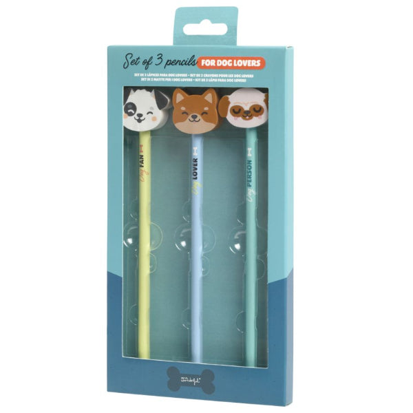 Mr. Wonderful Set Of 3 Pencils For Pet Lovers – Cute Writing Stationery Set