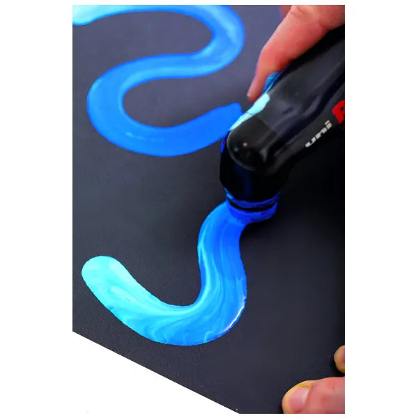 Uni Posca Water Based Multi Surface Permanent Paint Marker-3mm - 19mm Round Tip - Blue (PMHO19) alternate