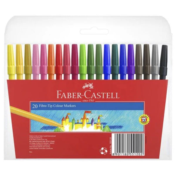 Faber-Castell Fibre Tip Markers Pack Of 20