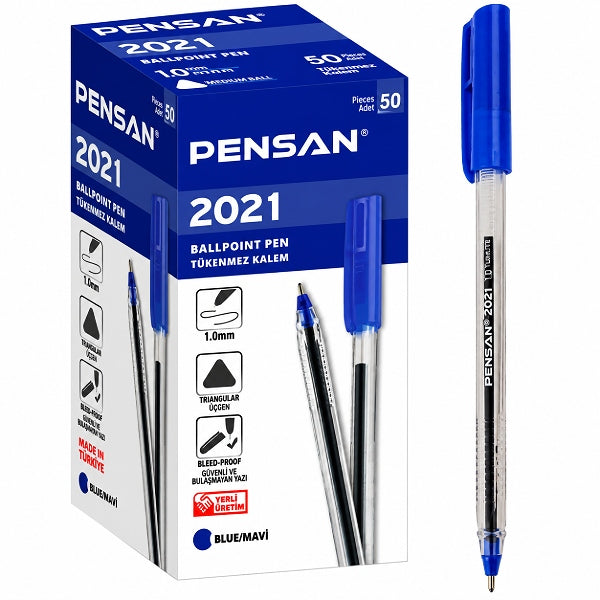 Pensan 2021 Ballpoint Pen-1.0mm-Blue (PNGS103)