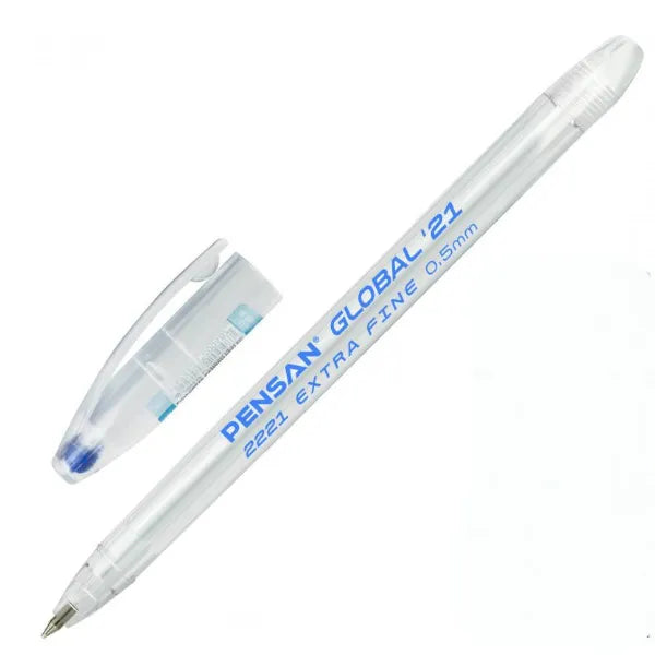 Pensan Global Extra Fine 0.5mm Blue Ballpoint Pen