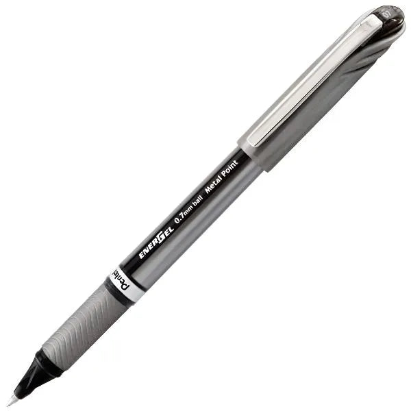 Pentel AH EnerGel Roller Gel Pen – Metal Tip, 0.7 mm, Black