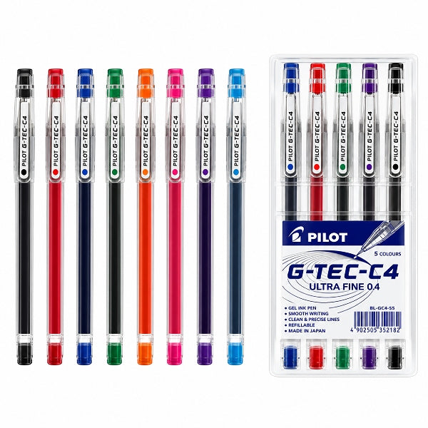 Pilot G-Tec-C4 Ultra Fine Needle Tip Gel Pen Pnpt15_405